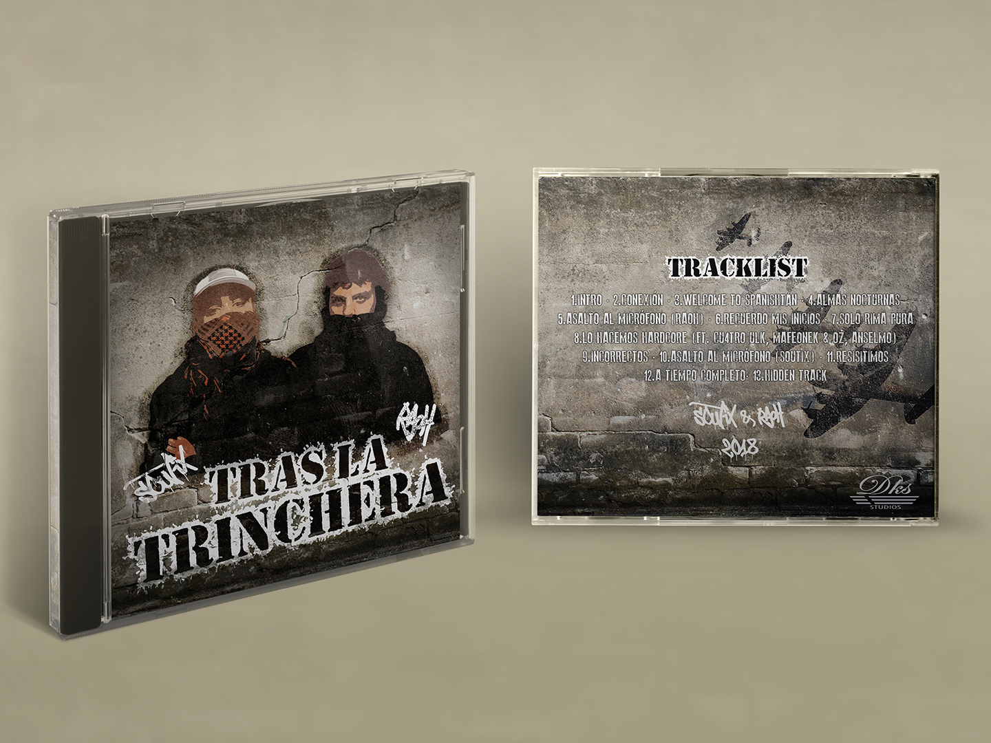 Mockup CD Tras la trinchera